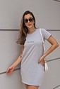TEE DRESS  _  THE BEST - CINZA