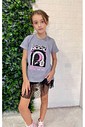T-Shirt Infantil - Space Rock - Cinza Estonado