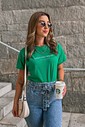 CROPPED OVERSIZE _  LIFE´S  TOO SHORT _  VERDE CROPPED OVERSIZE _  LIFE´S  TOO SHORT _  VERDE