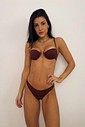 CONJUNTO: TOP WAVE E CALCINHA DUDA MARROM