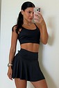 CONJUNTO: TOP FIT BLACK E SHORT SAIA ACTIVE BLACK