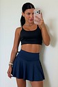 CONJUNTO: TOP FIT BLACK E SHORT SAIA ACTIVE NAVY