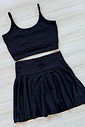 CONJUNTO: TOP FIT BLACK E SHORT SAIA ACTIVE BLACK
