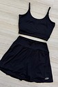 CONJUNTO: TOP E SAIA FIT BLACK