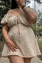Macaquinho dress estampa off floral Macaquinho dress estampa off floral