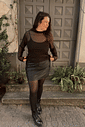 Blusa de tule preta Blusa de tule preta