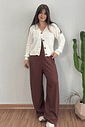 Casaco curto em tricô off white