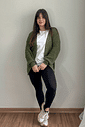 Cardigan em tricô verde Cardigan em tricô verde