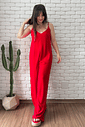 Macacão Jully Vermelho - Alongado Macacão Jully Vermelho - Alongado
