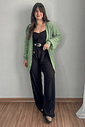 Cardigan bolinhas em tricô menta Cardigan bolinhas em tricô menta