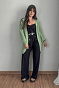 Cardigan bolinhas em tricô menta Cardigan bolinhas em tricô menta