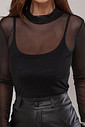 Blusa de tule preta Blusa de tule preta