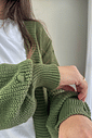Cardigan em tricô verde Cardigan em tricô verde