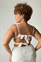 Vestido Midi com fenda Off White Vestido Midi com fenda Off White