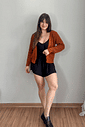 Cardigan curto em tricô caramelo Cardigan curto em tricô caramelo