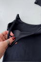 Blusa cropped com alça fina preta