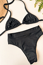 Biquíni Hot pants Cortininha Preto Biquíni Hot pants Cortininha Preto