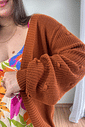 Cardigan em tricô caramelo Cardigan em tricô caramelo