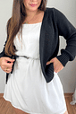 Cardigan curto em tricô preto Cardigan curto em tricô preto