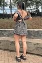Macaquinho dress estampa preto floral Macaquinho dress estampa preto floral