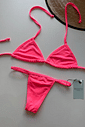 Biquíni Fita Cortininha Rosa Neon Biquíni Fita Cortininha Rosa Neon