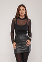 Blusa de tule preta Blusa de tule preta