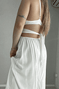 Vestido Midi com fenda Off White Vestido Midi com fenda Off White
