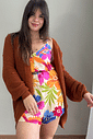 Cardigan em tricô caramelo Cardigan em tricô caramelo