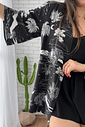 Kimono estampa com fundo preto