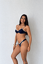 Conjunto Zara Marinho com Off White