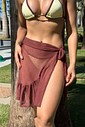 Saia Tule Marrom