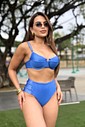 Aro Retrô Sofie com Hot Pants Pala e Tranças - Azul Aro Retrô Sofie com Hot Pants Pala e Tranças - Azul