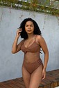 Aro Sofie com Calcinha Isa – Marrom Texturizado Aro Sofie com Calcinha Isa – Marrom Texturizado