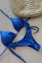 Cortininha com Asa Delta Lacinho - Azul Bic