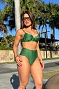 Aro Retrô Laura com Hot Pants Pala e Tranças - Verde Aro Retrô Laura com Hot Pants Pala e Tranças - Verde