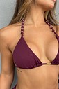 Biquíni Cortininha Laura com Asa Delta Fio Duplo - Beterraba