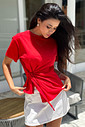 T-shirt Feminina Paloma Detalhe Frontal Transpassado Vermelha T-shirt Feminina Paloma Detalhe Frontal Transpassado Vermelha