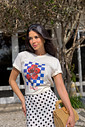 Camiseta T-shirt feminina Giulia cor off white Camiseta T-shirt feminina Giulia cor off white
