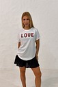 T-shirt Feminina Beatriz Aplique de pedraria cor off white