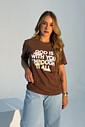 T-shirt Feminina Dana Cor Marrom