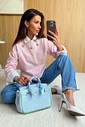 Moletom Sabrina Cor rosa claro bordado