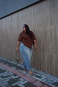 T-shirt Feminina Paloma Plus Size Detalhe Transpassada Cor Marrom T-shirt Feminina Paloma Plus Size Detalhe Transpassada Cor Marrom