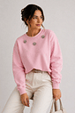 Moletom Sabrina Cor rosa claro bordado