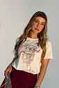 T-shirt Feminina Pilar Cor Off White