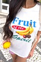 Camiseta T-shirt feminina Suzi cor off white Camiseta T-shirt feminina Suzi cor off white