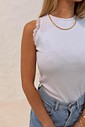 Regata Feminina Nina de Renda Branco