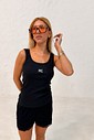 Regata Duda Aplique MC cor preto