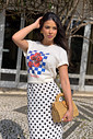 Camiseta T-shirt feminina Giulia cor off white Camiseta T-shirt feminina Giulia cor off white