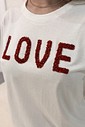 T-shirt Feminina Beatriz Aplique de pedraria cor off white