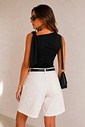 Blusa Elena de Poliamida Detalhe de Amarração no ombro cor preto
